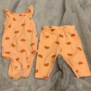 Carter's Peach Watermelon Baby Set